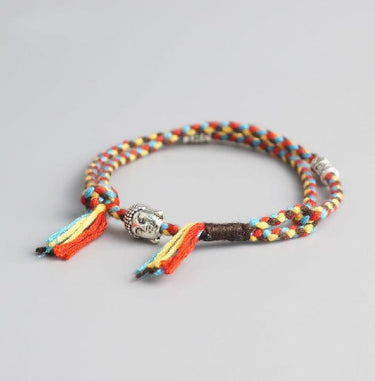 Tibetan Buddhist Rope Bracelet/Anklet with BUDDHA & Accents